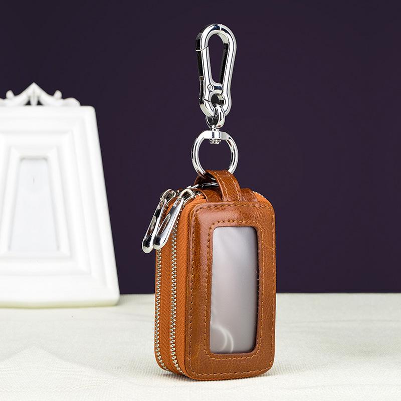 Popular car key bag wish zipper, double men's key bag waist hanging
