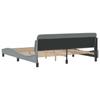 Bed Frame  Dover  Light Gray 183x213 cm Fabric