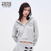 Teenie Weeniebearnova Women's Casual V-Neck Hooded Sweatshirt