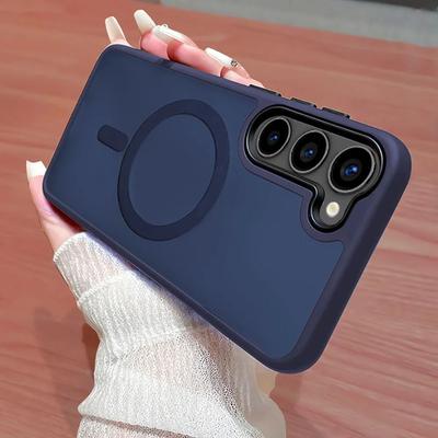 Luxuriöse, neue, matte, durchscheinende Business-Handyhülle für Samsung Galaxy S25, S24 Ultra, S23, S22 Plus, A06, A15 mit Magsafe-Magnetverschluss
