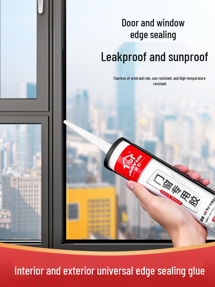Silicon Negru Impermeabil Etanșant pentru Ferestre și Uși pentru Chituire Margine Goluri, Adeziv Sticlă Anti-Mucegai