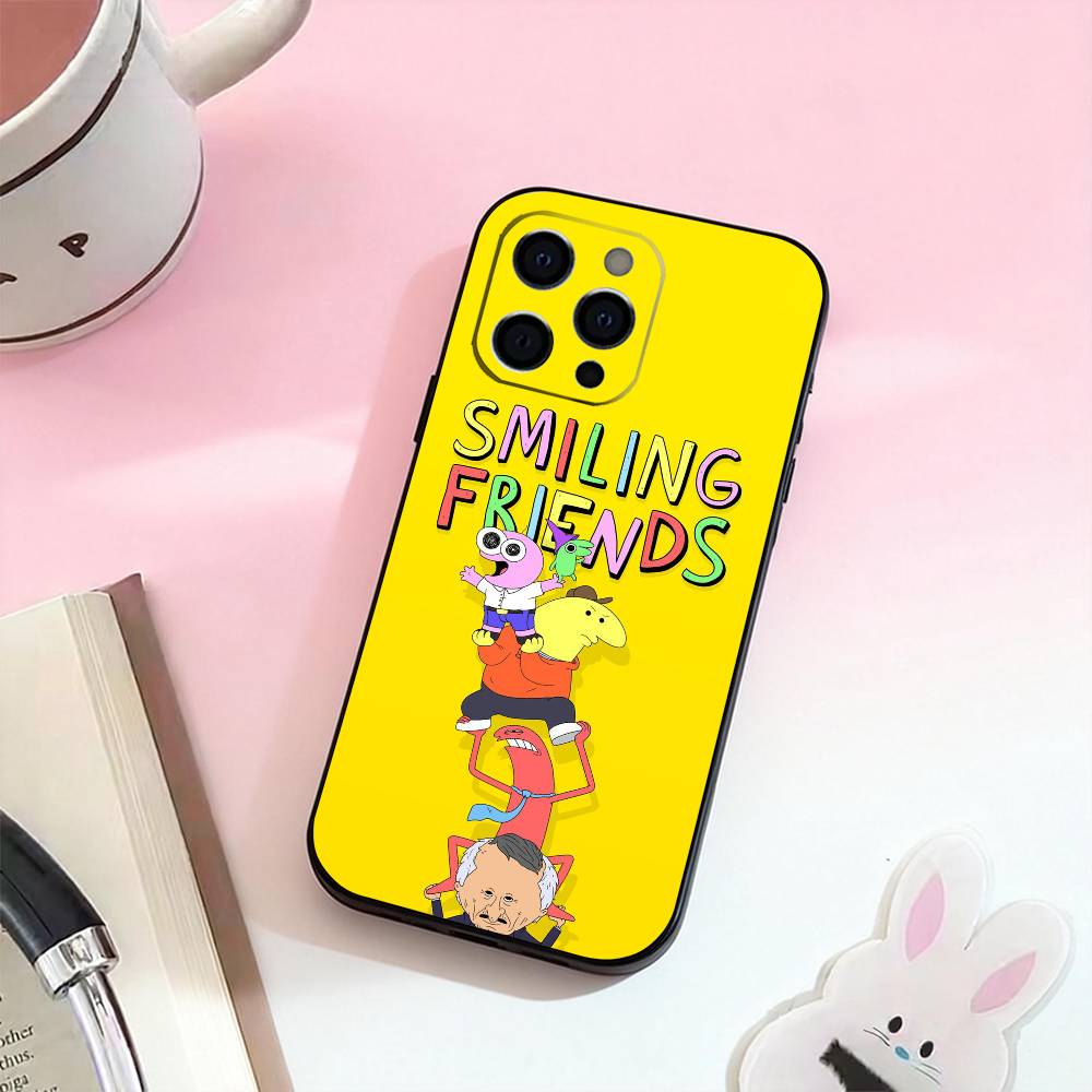 Cartoon S-Smiling Friends Phone Case For iPhone 17,16,15,14,13,12,11 Plus,Pro,Max,XS Silicone Soft Cover