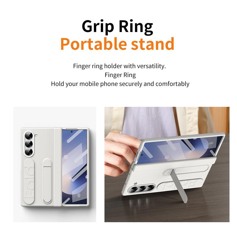 Pulseira Antiperda Business Suporte Oculto Capa Dobrável para Celular para Samsung Galaxy Z Fold 8 7 6 5 4 3 Proteção de Tela Capa Anti-queda