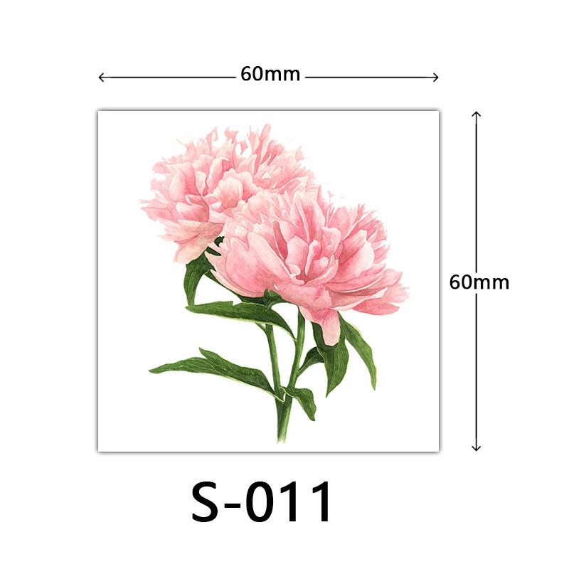 Small Flower Tattoo Sticker Female 3D Color Tattoo Sticker Rose Lotus Butterfly Flower Tattoo