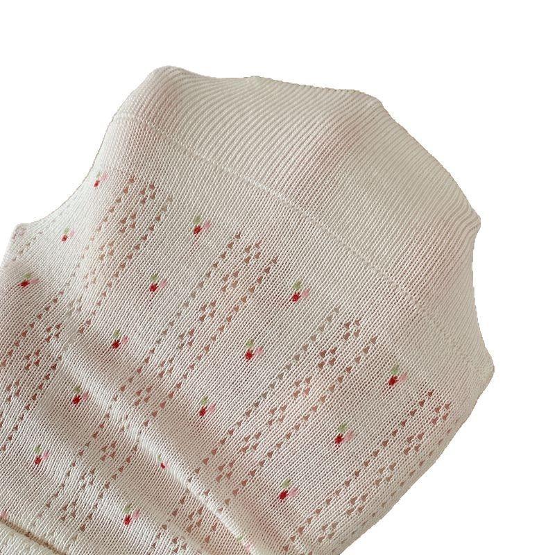 Damen Frühling und Sommer Dünne Atmungsaktive Netz Kleine Gebrochene Blumen und Holzohr Nahtlose Yuezi Kniestrümpfe