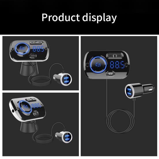 BC49BQ Bluetooth-compatible MP3 Widely Applicable Support TF Card 3A QC3.0 Bluetooth-compatible 4.2 Player Charger FM Modulator for Auto