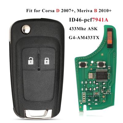 2 taste 433mhz Flip Remote Key PCF7941A Für Vauxhall Opel Corsa D Meriva B