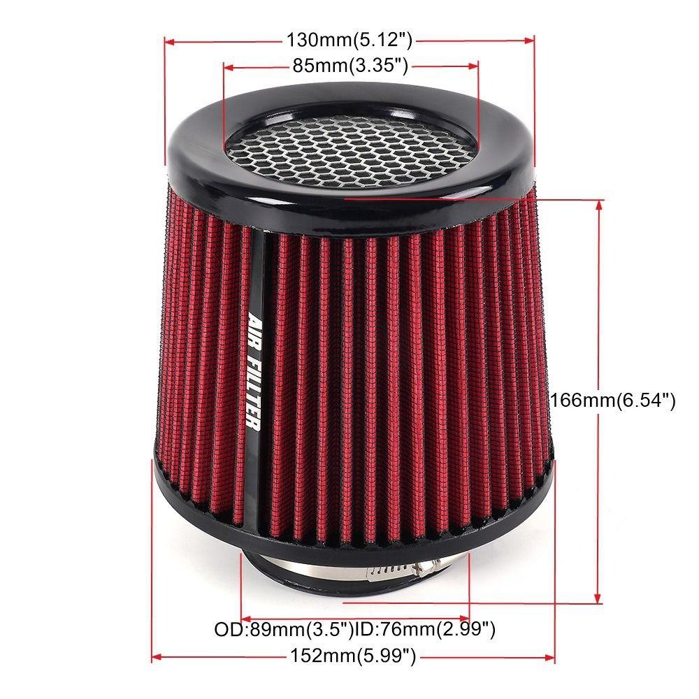Washable Air Intake Filter Sport Power Mesh Cone Air Filter Cold Air Intake Filter  Car Engine