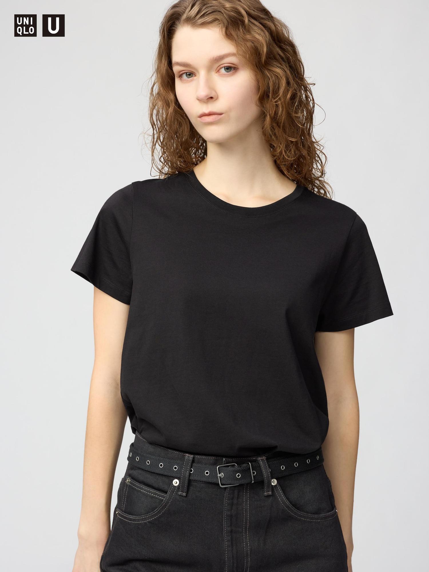 Uniqlo Япония Supima CoTTon T 09 BLACK/XS