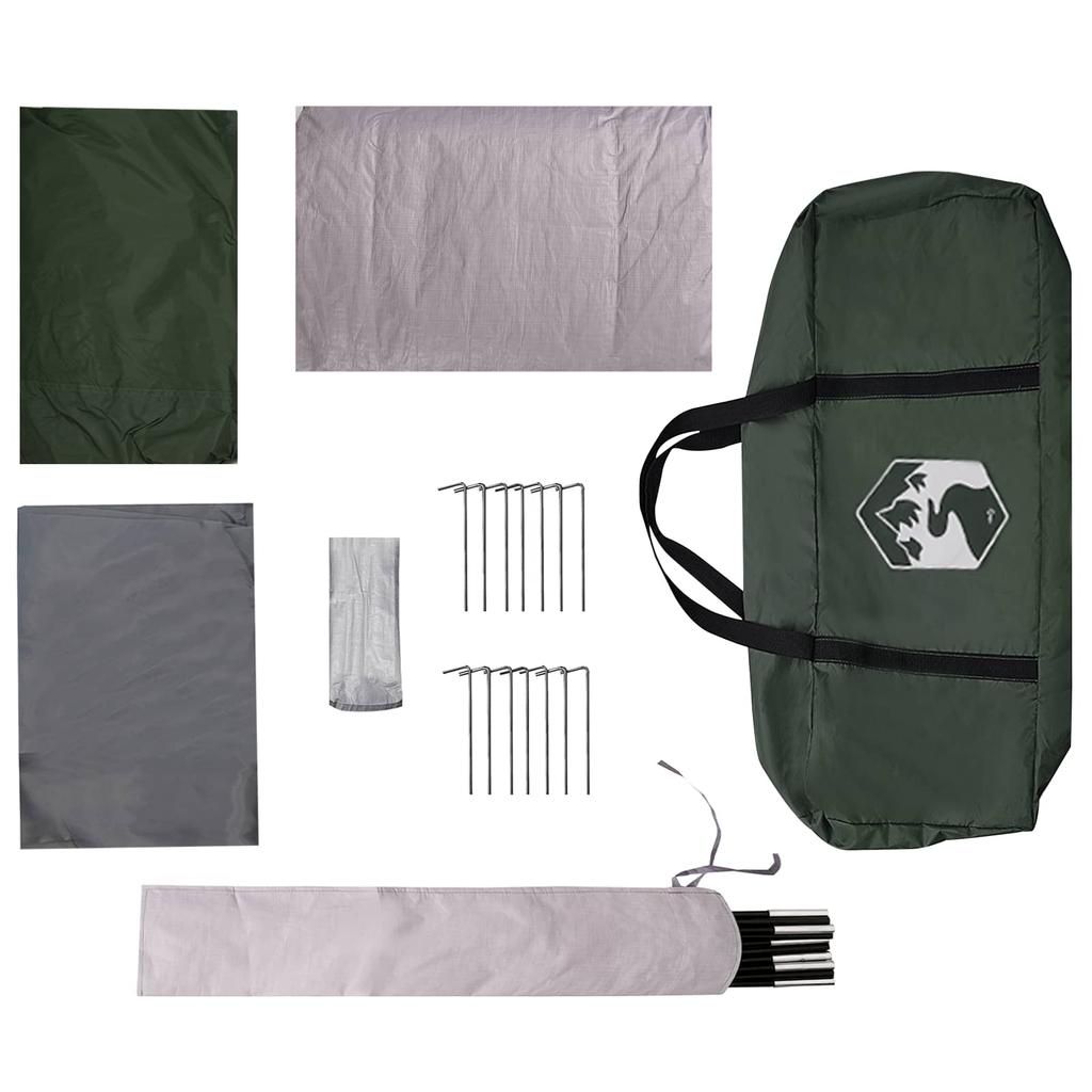 Family Tent with Roof Olive Green 380 x 260 x 190 cm Polyester