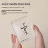 Square Clear Silicone Nail Stamp Set Alcohol Cleanable Pocket Size for Large Nail Plates Student DIY Nail Art Daily Use