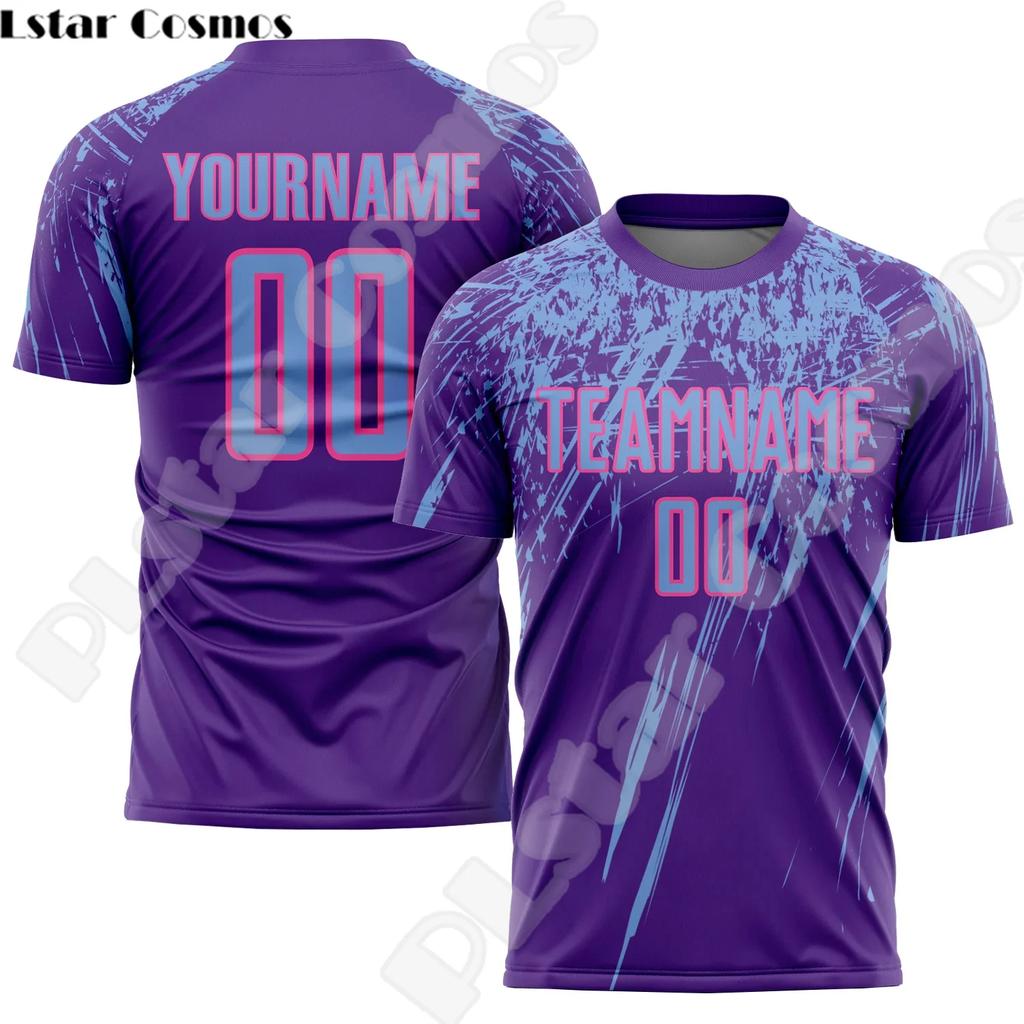 Nowa Moda Koszulka Piłkarska z Niestandardowym Imieniem Drużyny Logo Zawodnika Streetwear Drop Shipping Druk 3D Letnie Koszulki Casual Harajuku X6