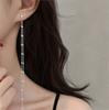 Shiny Zircon Geometric Chain Earrings for Women Luxury Crystal Bowknot Imitation Pearl Water Drop Earring Wedding Party Jewelry