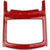 Kohlefaser Becherhalter Abdeckung Zierleiste Dekor Aufkleber für Dodge Charger 2015-2021/ Chrysler 300 2015-2021 rot