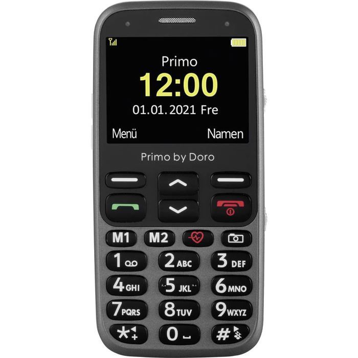Doro Primo 368 5,84 cm (2.3) 92 g Noir, Graphite Téléphone pour Seniors - 360084