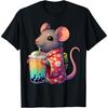 Rat Mouse Bubble Boba Tea Anime Cute Kawaii T-Shirt(1)