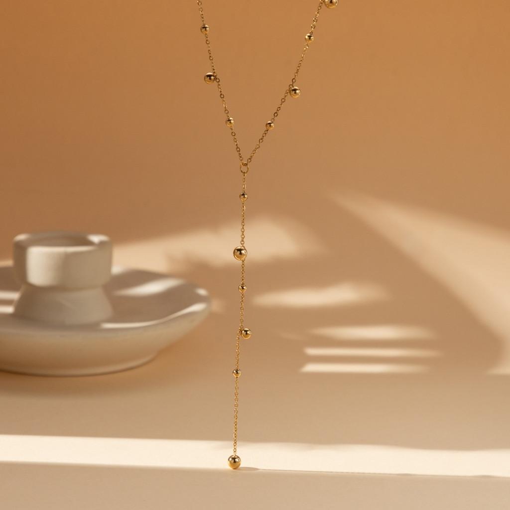 Stunning 2024 Fashionable 18k Gold Plated Geometric Tassel Pendant Necklace