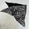 Weiches Wickel-Haartuch mit Leopardenmuster Hip-Hop Punk Bandana Kopfbedeckung Dreieckiges Kopftuch Streetwear