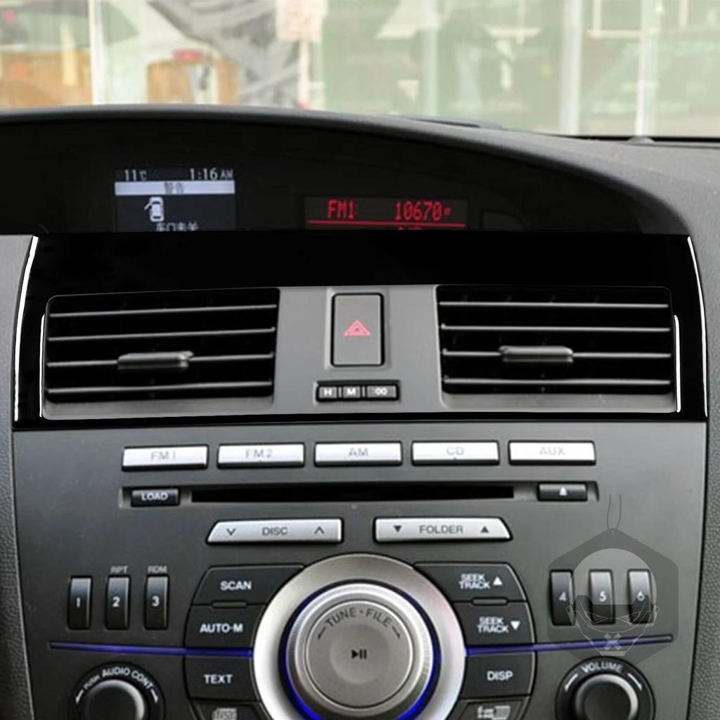 For Mazda 3 Axela 2010-2013 Speed 3 Accessories Car Plastic Black Interior Central Air Outlet Trim Sticker Decoration