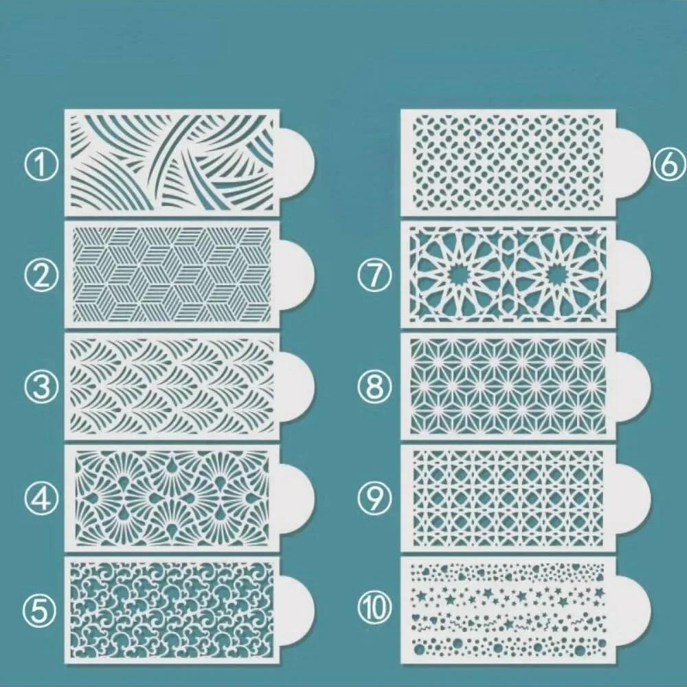 Ștampile cu plasă pentru prăjituri cu fondant, șabloane de relief pentru instrument de decorare, matriță cu pulverizare din plastic, prăjituri de nuntă, ciocolată, desen pictura