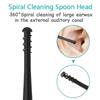Double Silicone Soft Head Rotary Screw Earpick Ear Picking Tool Massage Ear Cleaner Earscoop Rod