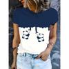 Stylish Simple Animal Short Sleeve Printed Top Comfortable T-Shirts Women’s