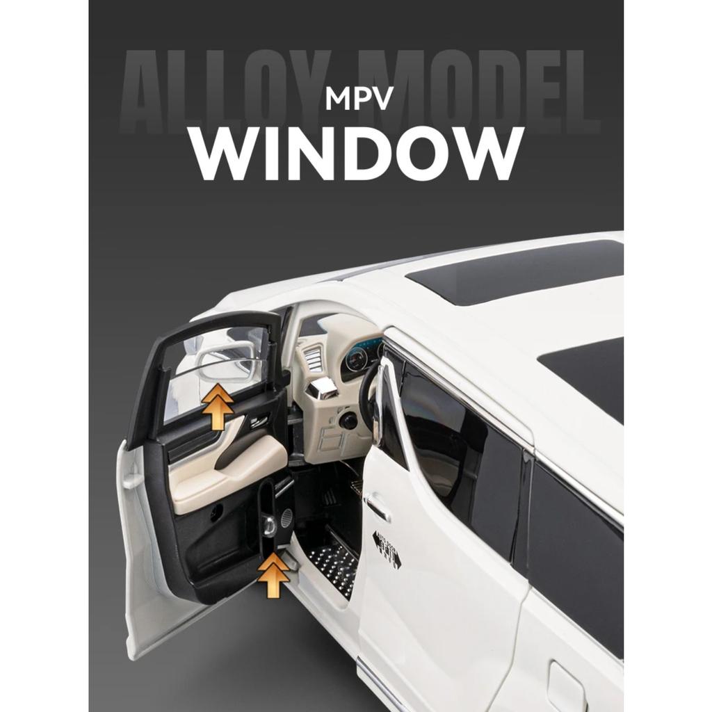 1/18 Lexus LM300 Electric Door MPV Alloy Metal Diecast Model Car Home Trendy Toys Ornaments Classic Decorations Birthday Gifts