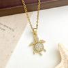 Ocean Sea Turtle Conch Summer Necklace Women's Small-Scale Design Trendy Beachwear Style Collar Chain