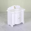 Dollhouse Basin with Cabinet Wooden for Diorama Hobbyists