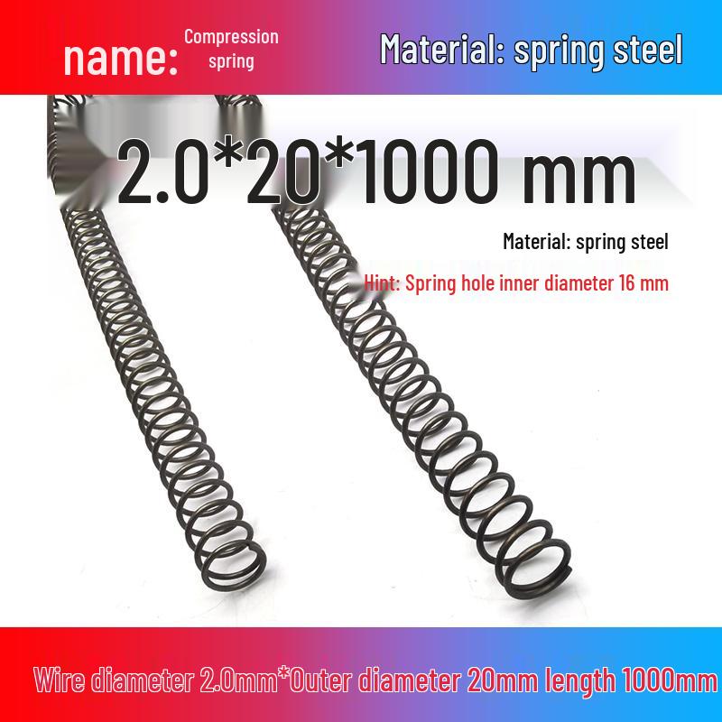 Spring Wire: 1m Long, Soft Pressure, Manganese Steel, 0.3-4.5mm Diameter, Yellow Compression Return.