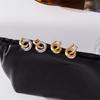 Polished Double Rings Earrings Sturdy Stainless Steel Comfortable Designs Women Fashion Accessory