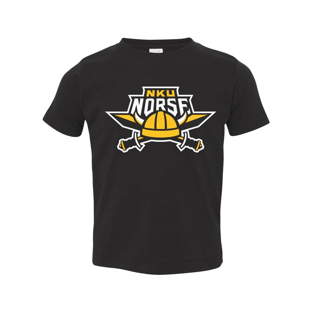Northern Kentucky Norse Primary Logo University Sports Toddler T Shirt - Black