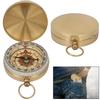 Brass Retro Style Pocket Watch Type Luminous  Compass with Cover for Outdoor Mountaineering