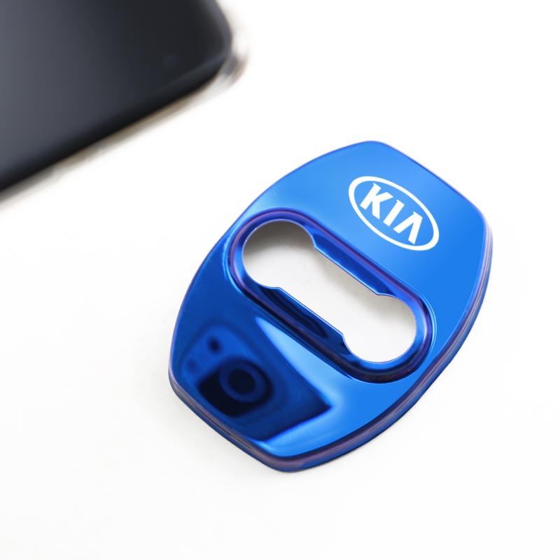 Cqgntp1 4Pcs Car Door Lock Cover Stainless Steel Protection Accessories For Kia GT-Line Sportage Ceed Rio Picanto Sorento Soul Cerato