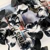 Black White Halloween Artificial Rose Flowers Gothic Simulation Flowers  Bridal Wedding Bouquet