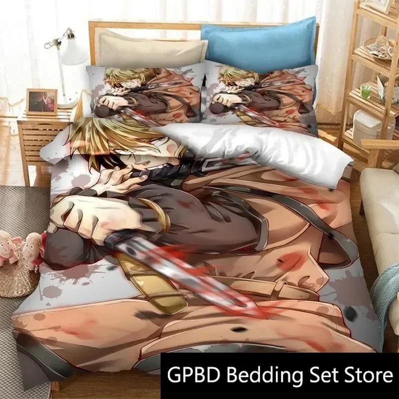 3D Print Anime Vinland Saga Bedding Set Double Twin King Duvet Cover Comforter Pillowcase Boys Girls Adults Bedroom
