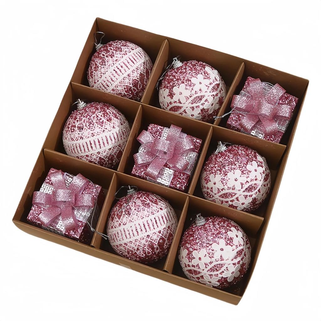 Christmas Party White Christmas Ornament Exquisite Decorations Harmonious Touch Lightweight Foam Shimmering Designs