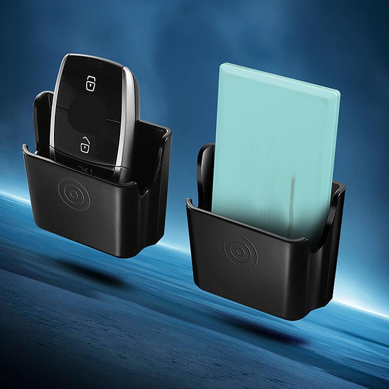 Univerzální klip na klíče do auta Úložný box do interiéru auta Organizér na palubní desku Samolepicí držák na karty Stojan na klíče