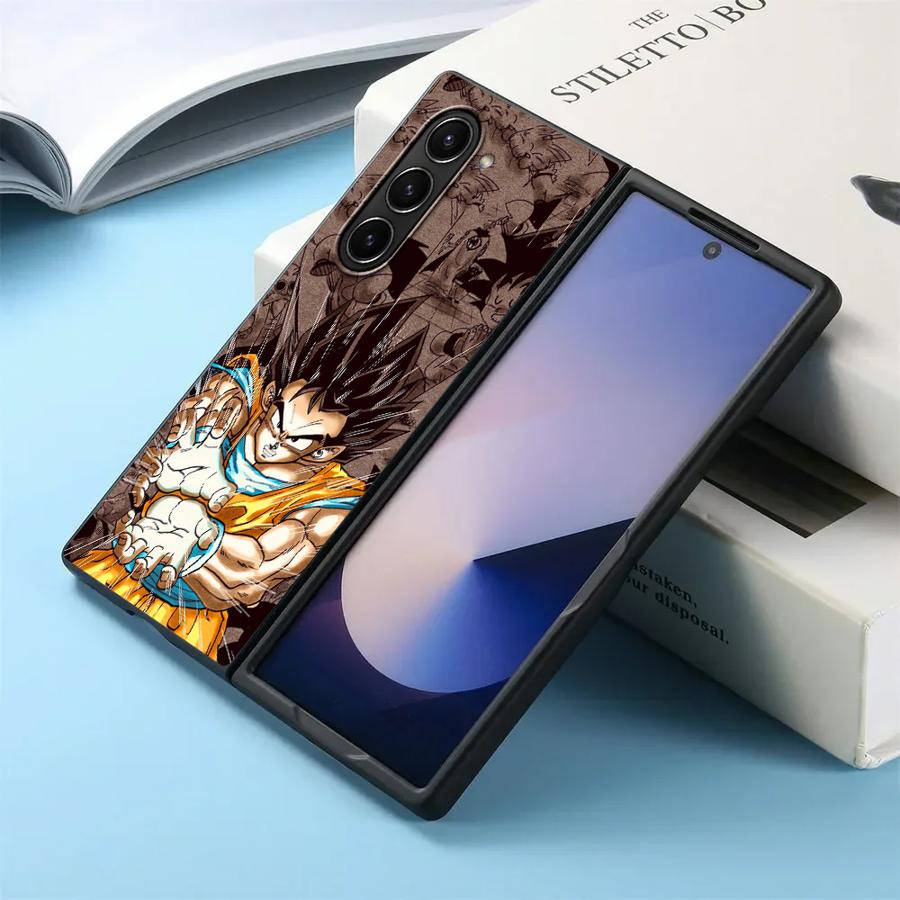 Coque pour Samsung Galaxy ZFold6 ZFold3 Z Fold 7 6 5 4 3 ZFold5 ZFold7 ZFold4 Coque Arrière de Téléphone Anime Dragon Balls