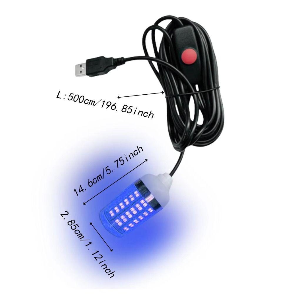 IP68 Waterproof Submersible Fishing Finder Light 5V USB LED Fishing Trap Light Underwater Use
