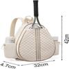 Pickleball Bag Crossbody Sling Paddle Bag With Large Capacity Storage Polyester Beige For Paddles Balls  Items