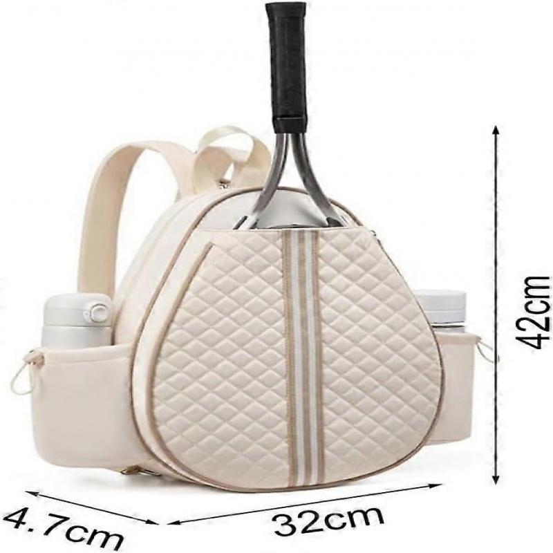 Pickleball Bag Crossbody Sling Paddle Bag With Large Capacity Storage Polyester Beige For Paddles Balls  Items
