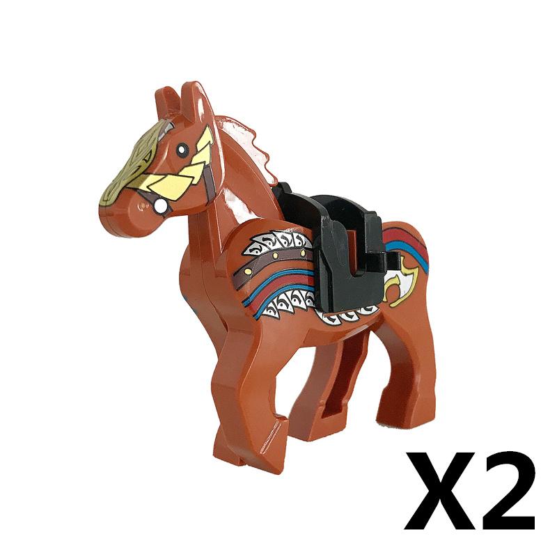 Medieval Castle Knight Building Block African Animal Elephant Tiger Camel Deer Bear Dragon Horse soldier Sheep Boar MOC Toy Gift