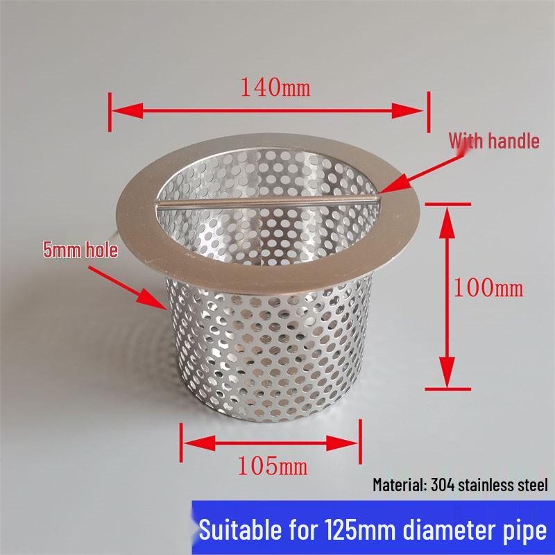 Filtro per Scarico Capelli Anti-Intasamento in Acciaio Inossidabile e Copertura a Rete Anti-Insetti per Lavandini del Bagno.