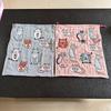 2pcs Cotton Towels, Cute Cat Pattern, Retro Couple Towels, Suitable for Kitchen Bathroom Hotel Travel