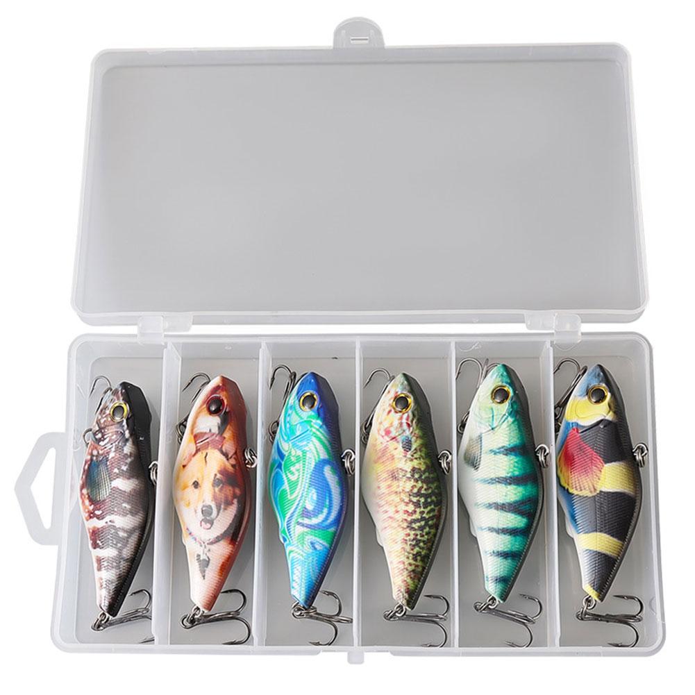 6pcs VIB Lures 7cm 17g Long Casting Sinking Wobbler Swimbait Artificial Bait for Saltwater Fishing