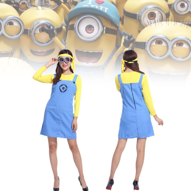 Entzückendes gelbes Minion Cosplay Kostüm für Frauen Perfekt für Halloween-Partys und Events