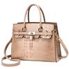 Stylish Large Capacity Crocodile Pattern Tote Handbag For Trendy Everyday Use