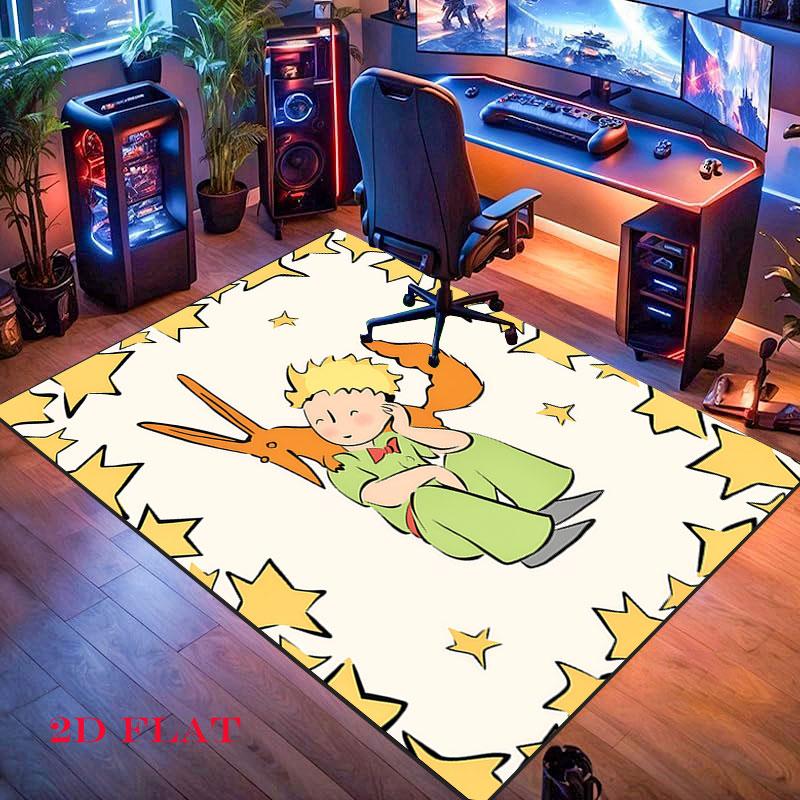 Little Prince Dew Carpet Rug for Living Room Bedroom Home Sofa Decoration,Kids play Nonslip Floor Mat