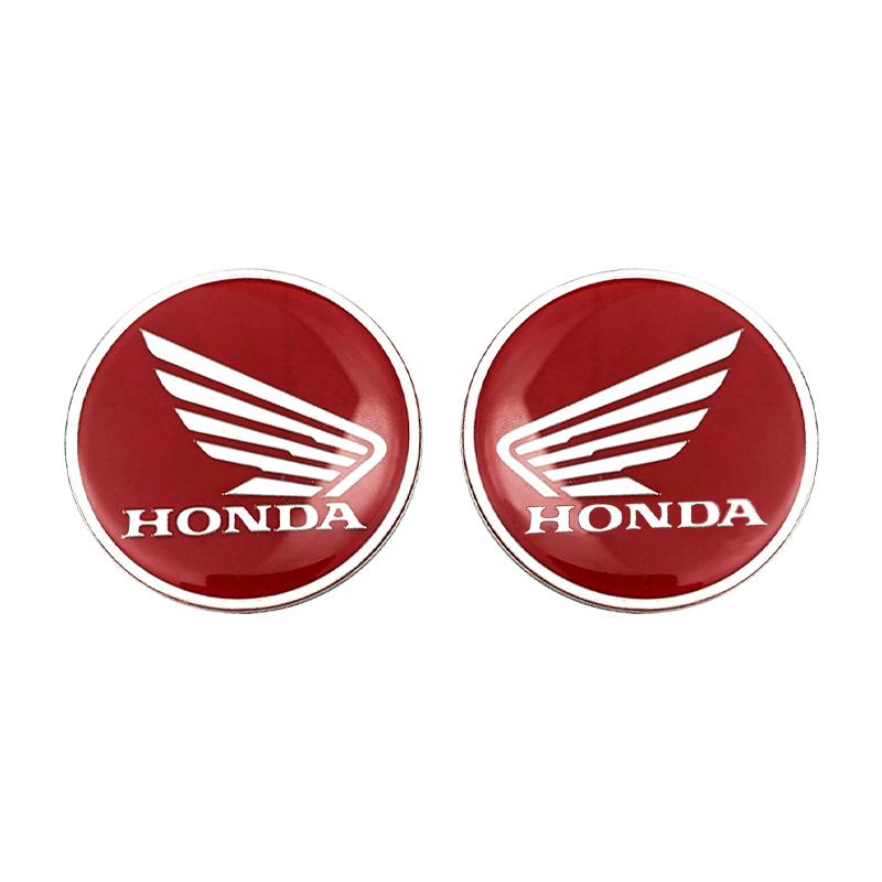2pcs 3D Motorcycle Modified Car Sticker Metal Aluminum Round Decal Motorcycle Stickers For Honda CRF CB CR XR CRM CBROW3 lcnd9